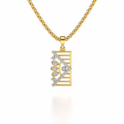 Lanee Crown Pendant - Yellow Gold - Image 1