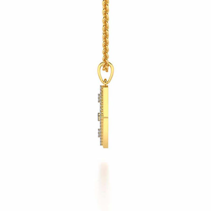 Lanee Crown Pendant - Yellow Gold - Image 3