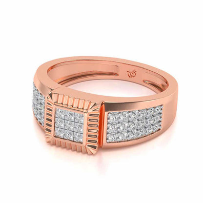 Lashiva Silver Ring For Men - Rose Gold - Image 2