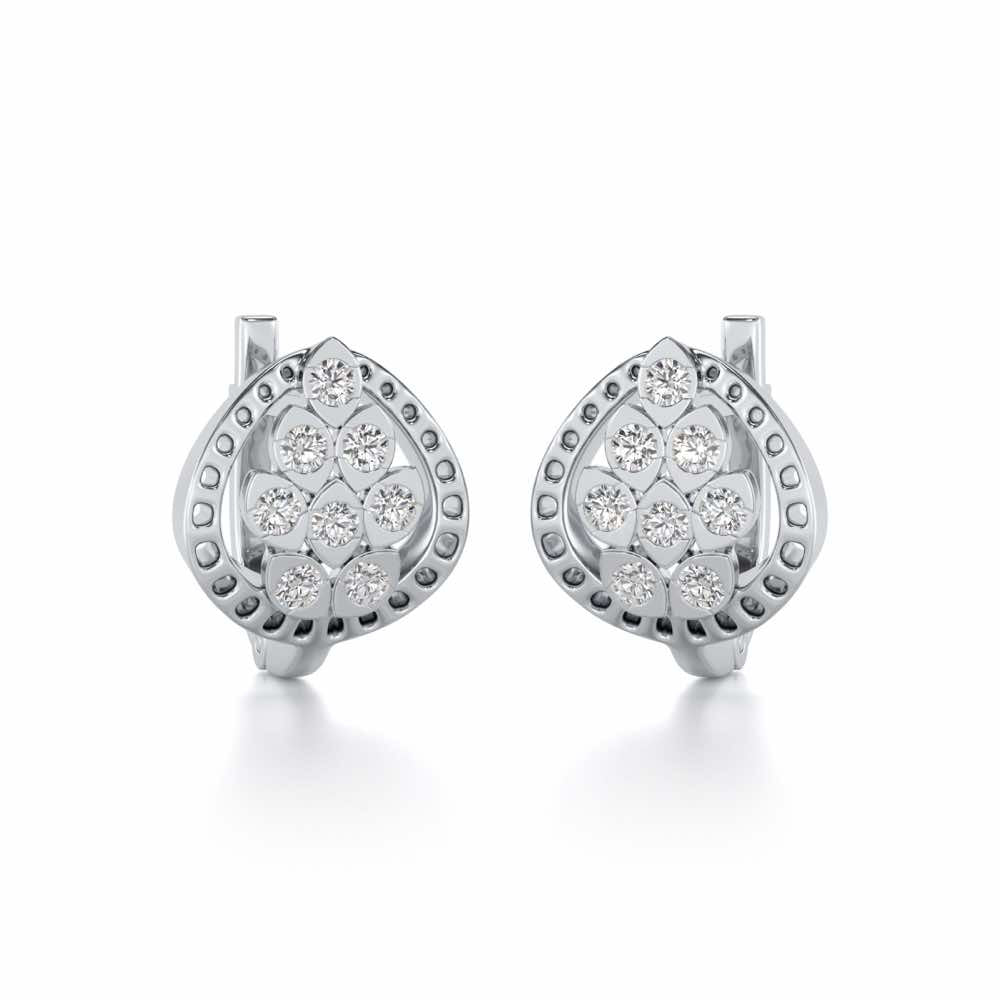 Lavish Leaves Silver Bali - White Gold - Image 1