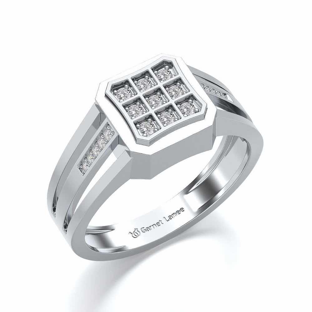 Lavish Ring For Men - White Gold - Image 1