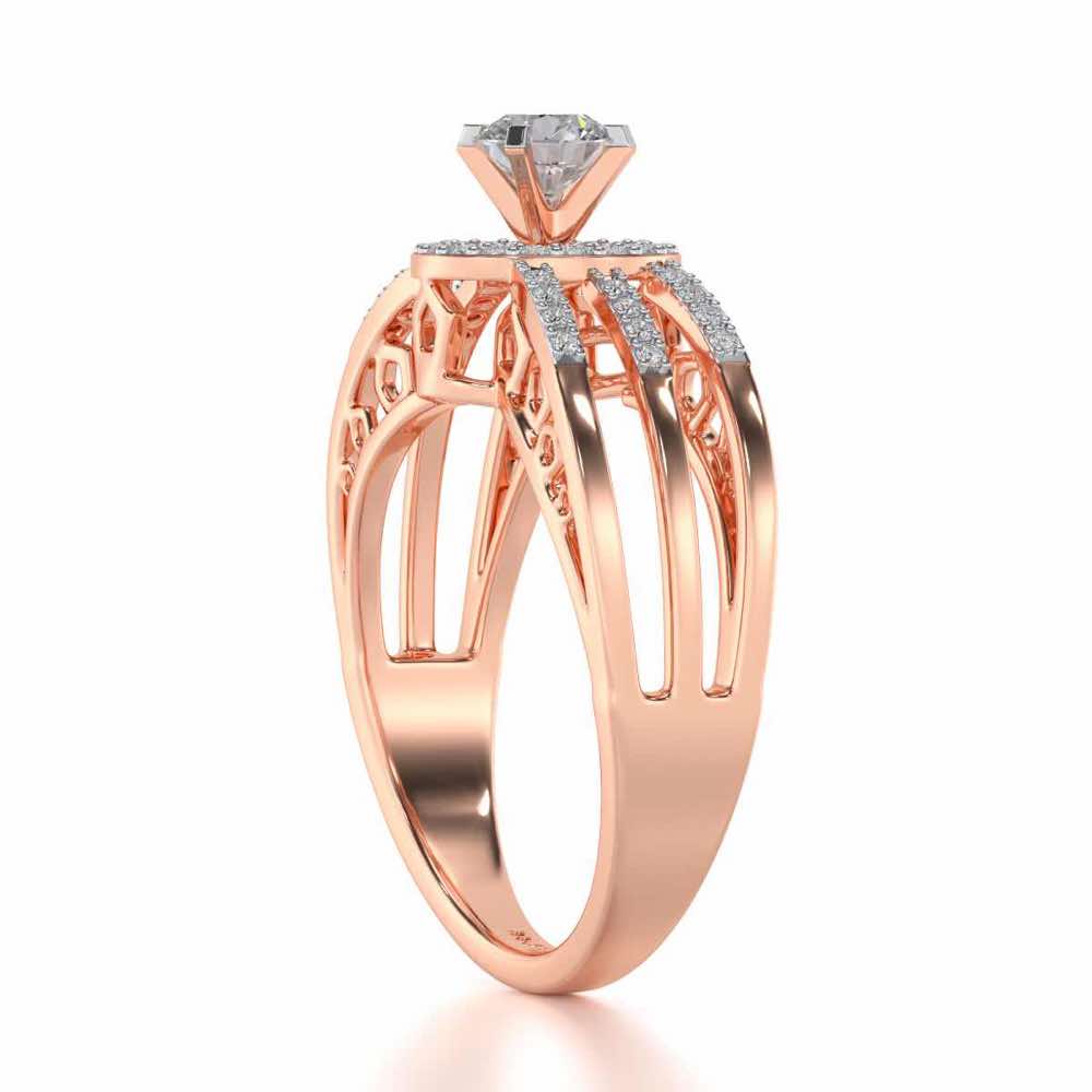 Layan Solitaire Ring - Rose Gold - Image 3