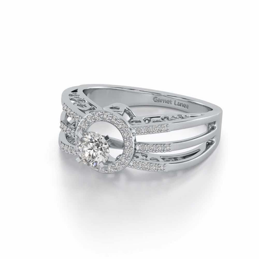 Layan Solitaire Ring - White Gold - Image 2
