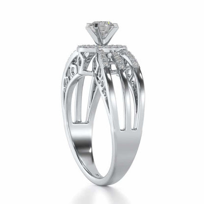 Layan Solitaire Ring - White Gold - Image 3