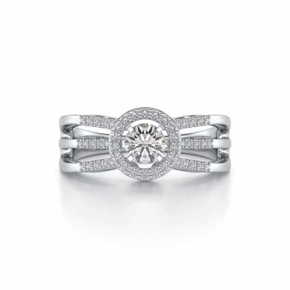 Layan Solitaire Ring - White Gold - Image 4