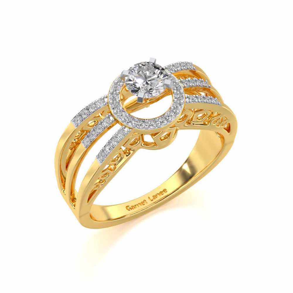 Layan Solitaire Ring - Yellow Gold - Image 1