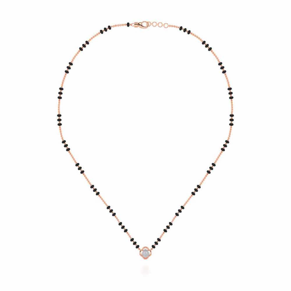Leela Silver Mangalsutra - Rose Gold - Image 3