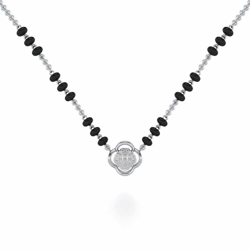 Leela Silver Mangalsutra - White Gold - Image 1