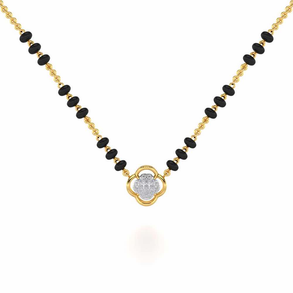 Leela Silver Mangalsutra - Yellow Gold - Image 1