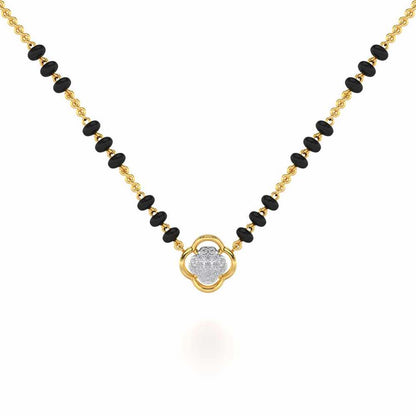 Leela Silver Mangalsutra - Yellow Gold - Image 1