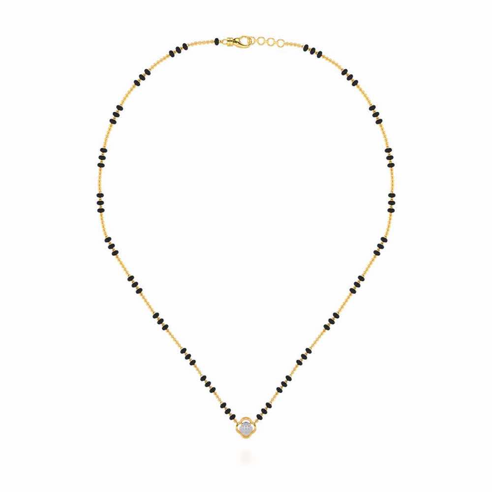 Leela Silver Mangalsutra - Yellow Gold - Image 3