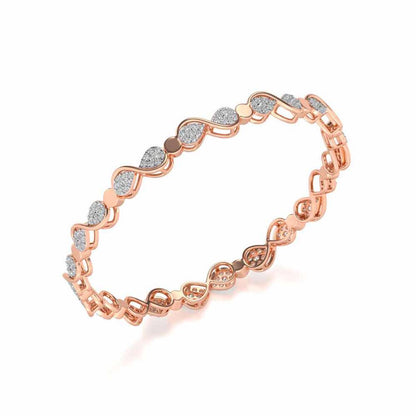 Leeway Silver Bangles - Rose Gold - Image 1