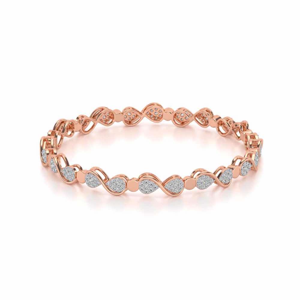Leeway Silver Bangles - Rose Gold - Image 2