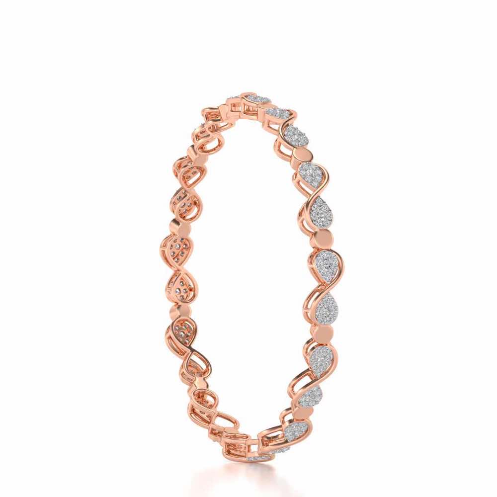 Leeway Silver Bangles - Rose Gold - Image 3