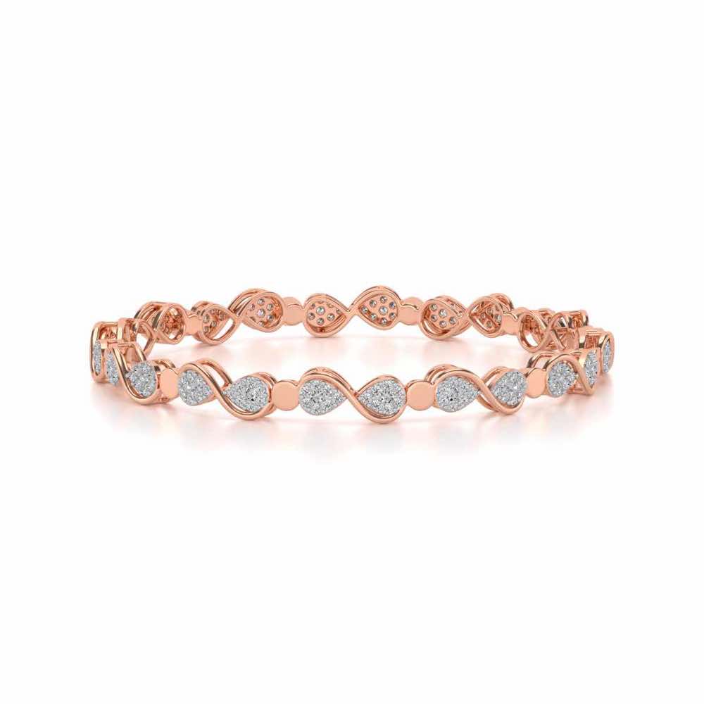 Leeway Silver Bangles - Rose Gold - Image 4