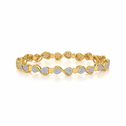 Leeway Silver Bangles - Yellow Gold - Image 4