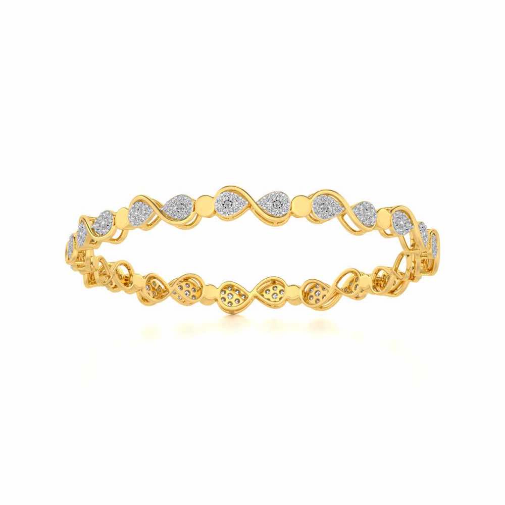 Leeway Silver Bangles - Yellow Gold - Image 5
