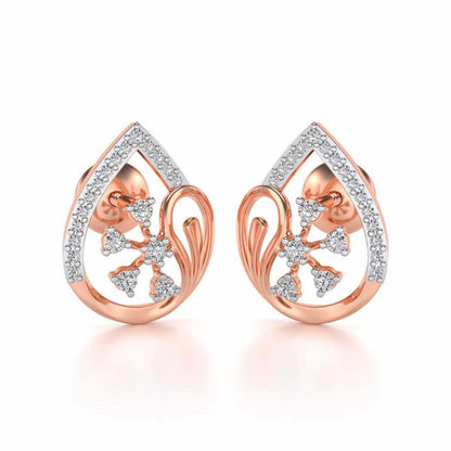 Legere Silver Studs - Rose Gold - Image 1