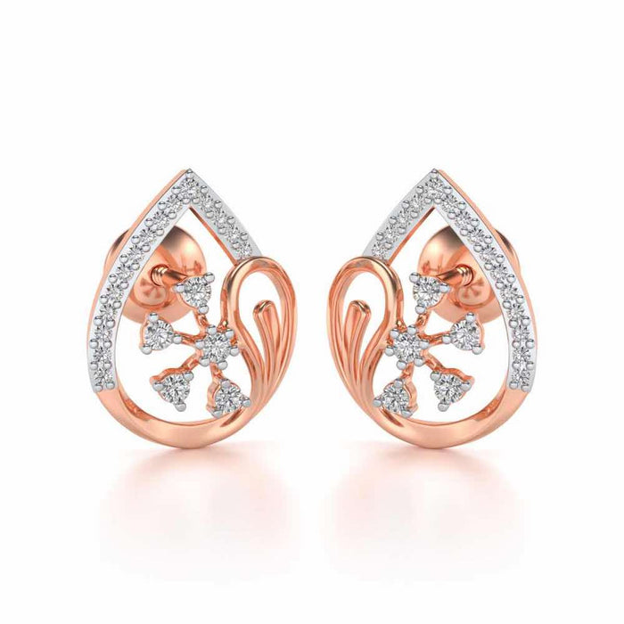 Legere Silver Studs - Rose Gold - Image 1