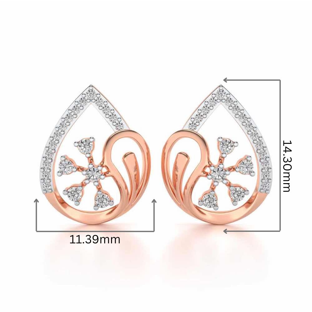 Legere Silver Studs - Rose Gold - Image 2