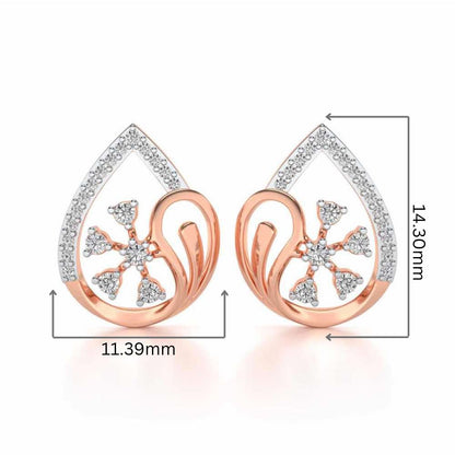 Legere Silver Studs - Rose Gold - Image 2