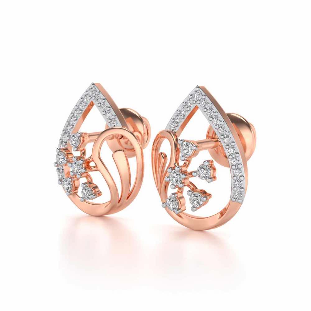 Legere Silver Studs - Rose Gold - Image 3