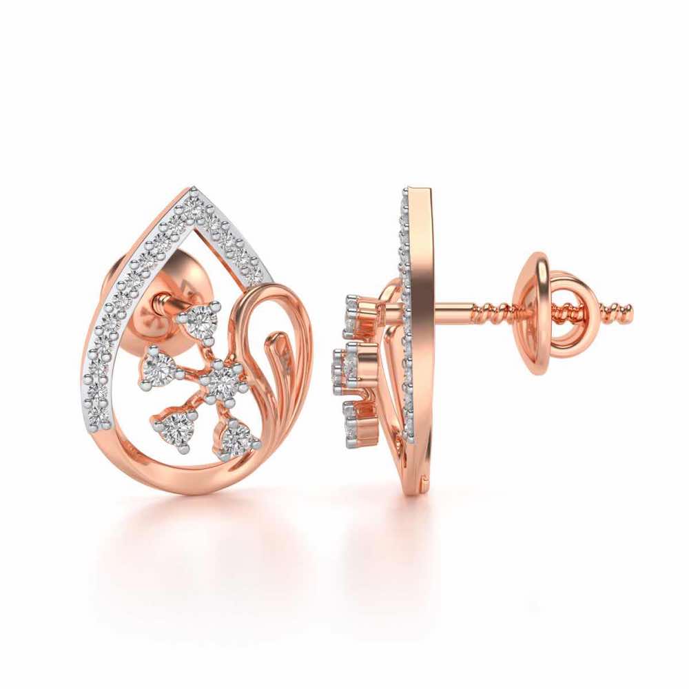 Legere Silver Studs - Rose Gold - Image 4