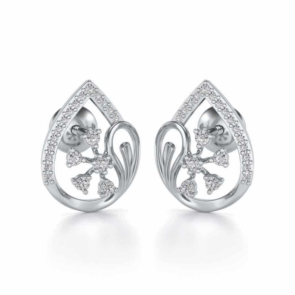 Legere Silver Studs - White Gold - Image 1