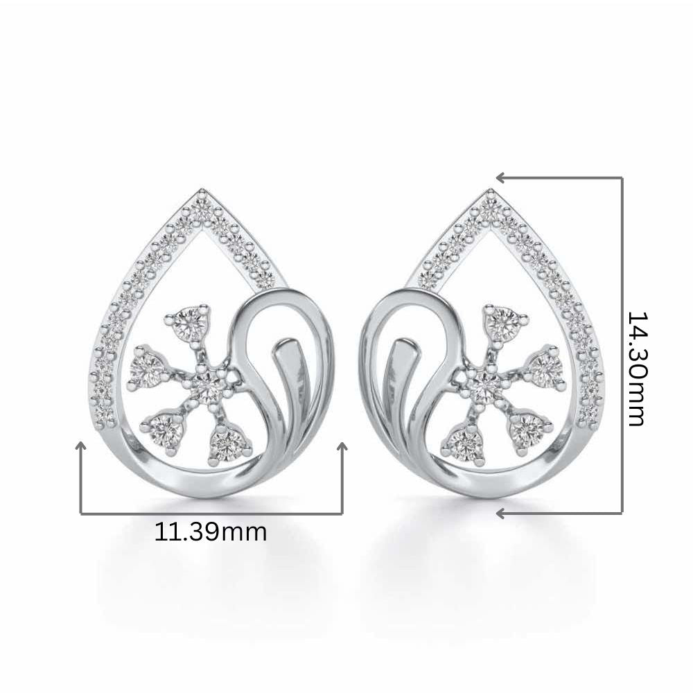 Legere Silver Studs - White Gold - Image 2