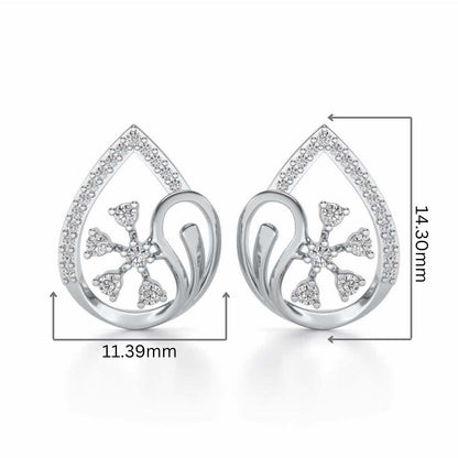 Legere Silver Studs - White Gold - Image 2
