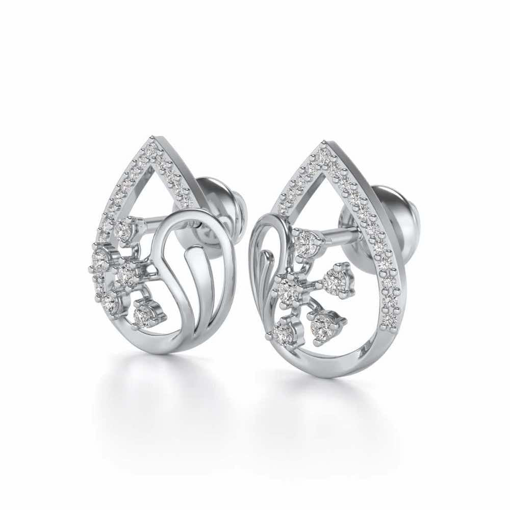 Legere Silver Studs - White Gold - Image 3