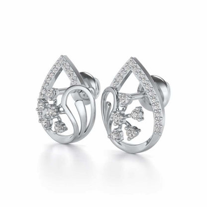 Legere Silver Studs - White Gold - Image 3
