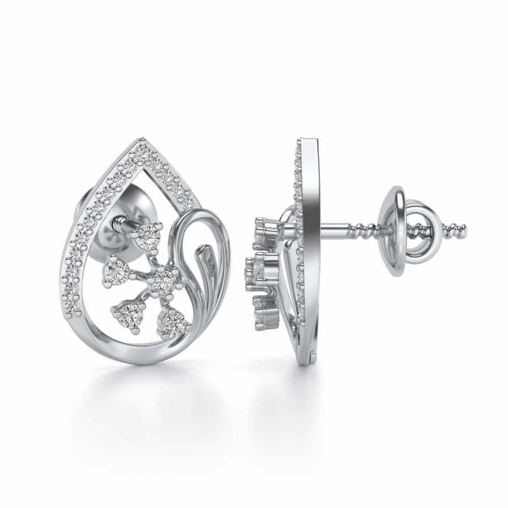 Legere Silver Studs - White Gold - Image 4