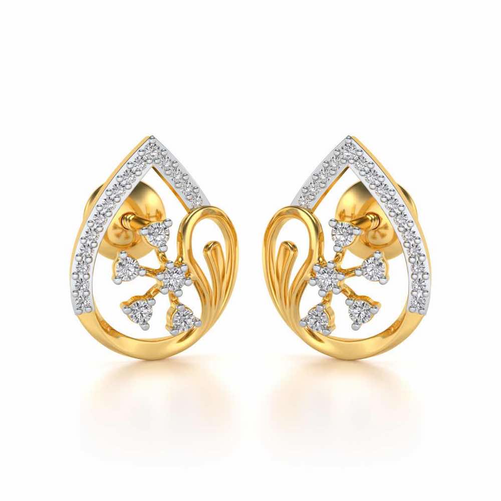 Legere Silver Studs - Yellow Gold - Image 1