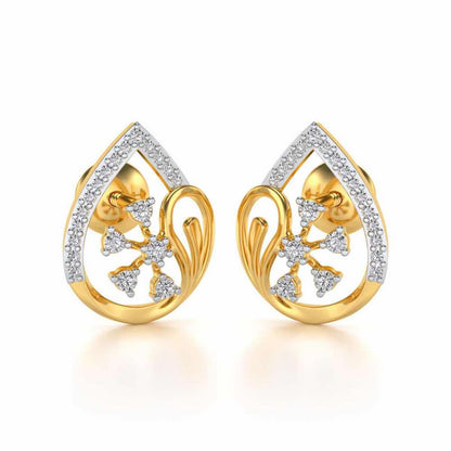 Legere Silver Studs - Yellow Gold - Image 1