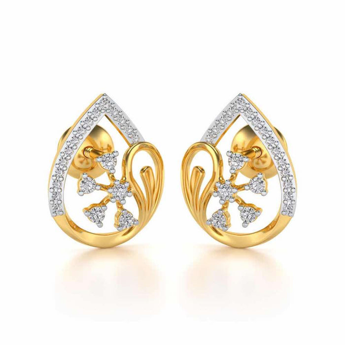 Legere Silver Studs - Yellow Gold - Image 1