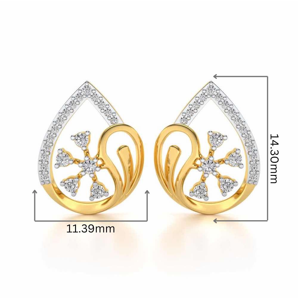 Legere Silver Studs - Yellow Gold - Image 2