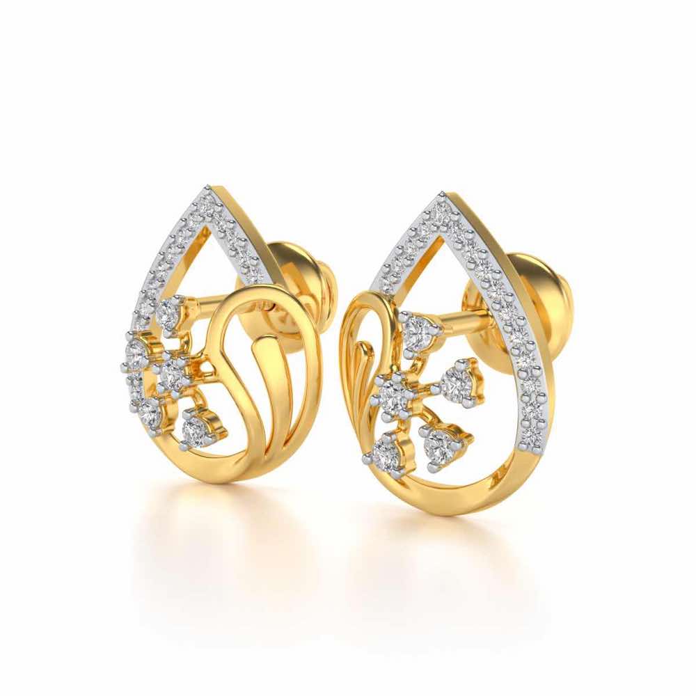 Legere Silver Studs - Yellow Gold - Image 3