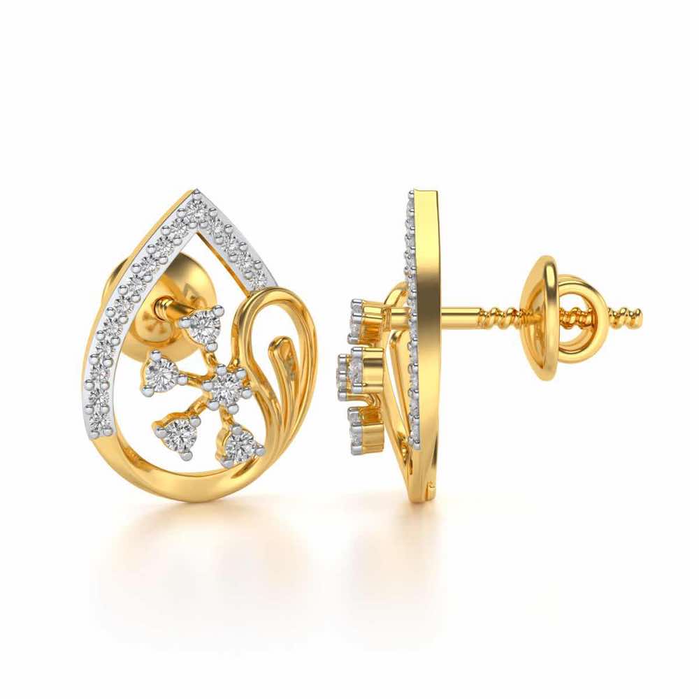 Legere Silver Studs - Yellow Gold - Image 4