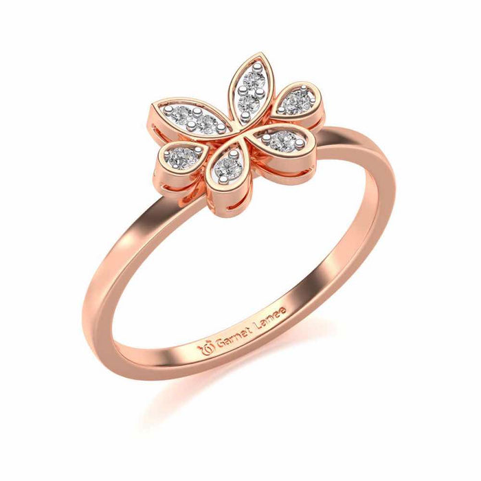 Let Me Bloom Silver Ring - Rose Gold - Image 1