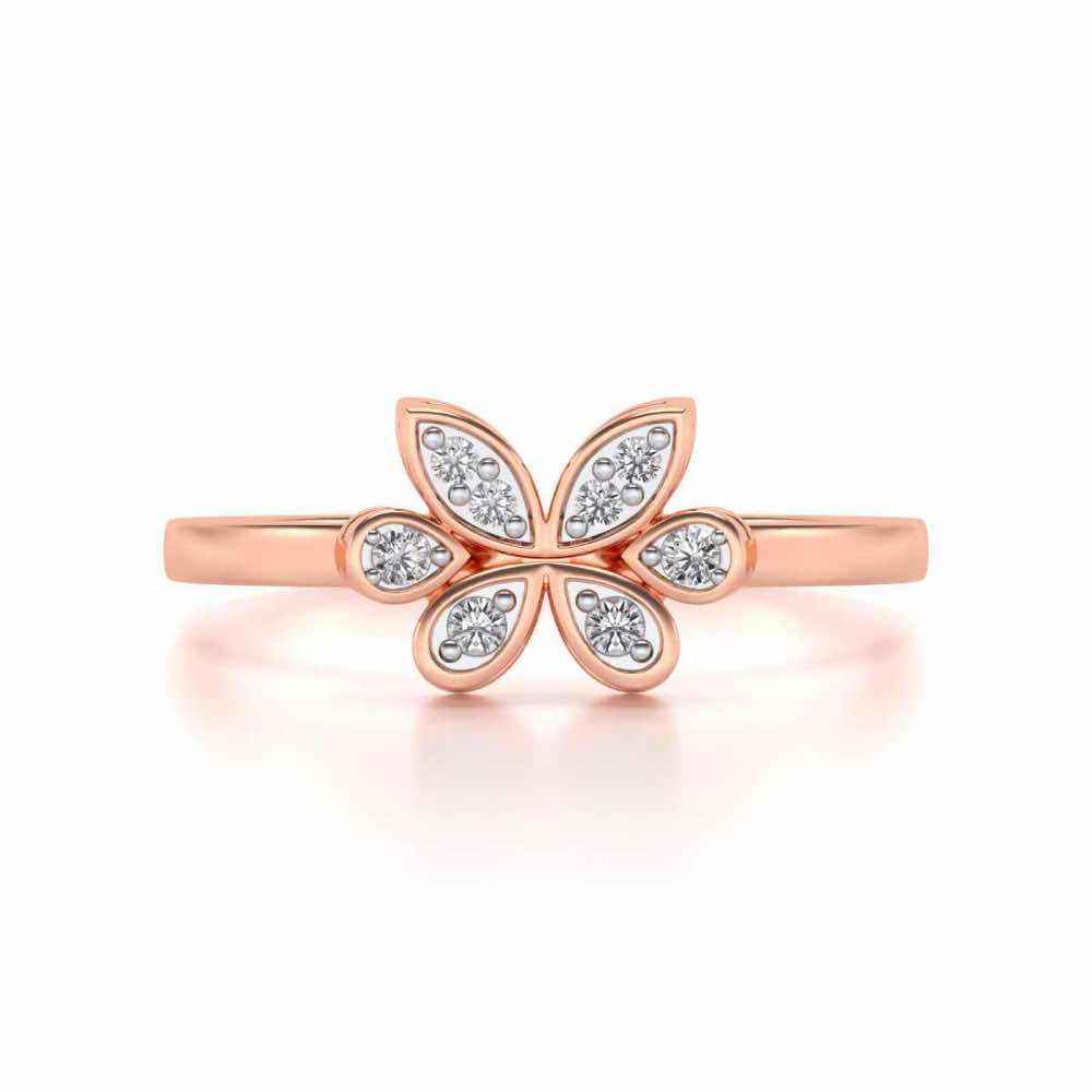 Let Me Bloom Silver Ring - Rose Gold - Image 4