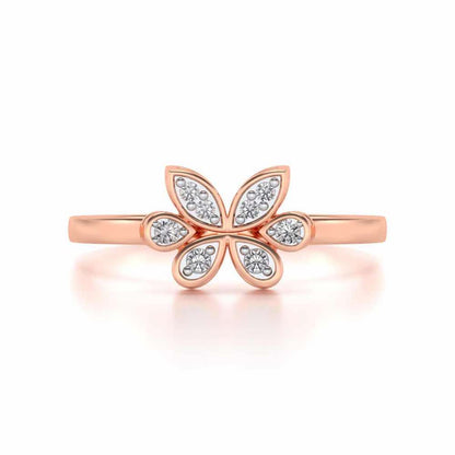 Let Me Bloom Silver Ring - Rose Gold - Image 4