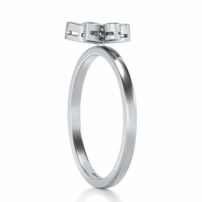 Let Me Bloom Silver Ring - White Gold - Image 3