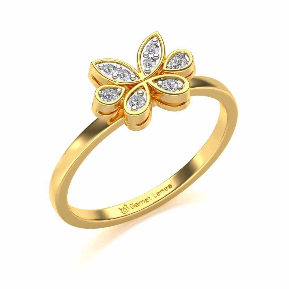 Let Me Bloom Silver Ring - Yellow Gold - Image 1