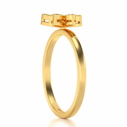 Let Me Bloom Silver Ring - Yellow Gold - Image 3