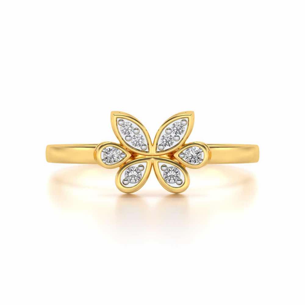 Let Me Bloom Silver Ring - Yellow Gold - Image 4