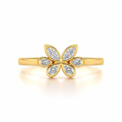 Let Me Bloom Silver Ring - Yellow Gold - Image 4