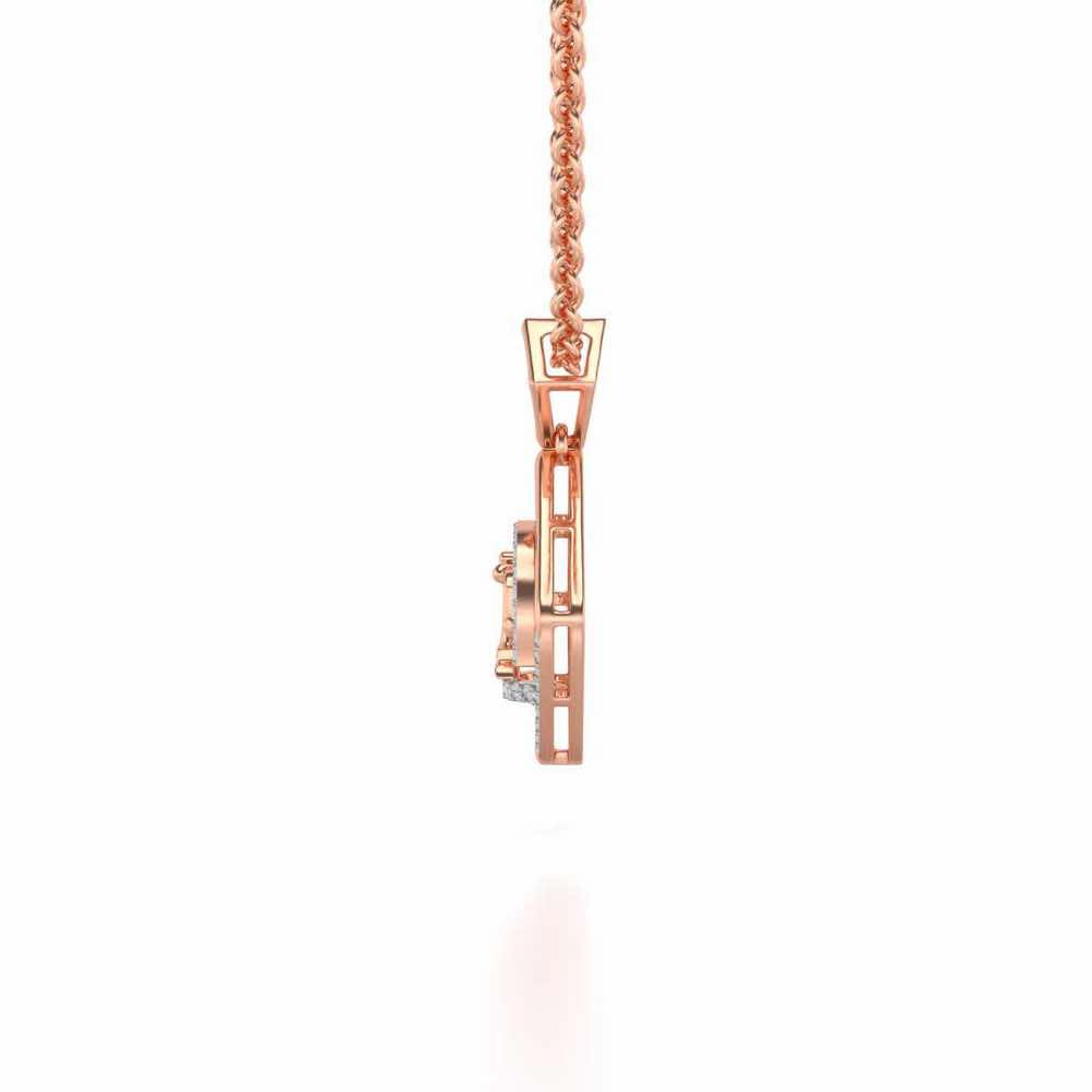 Libra Silver Pendant - Rose Gold - Image 4