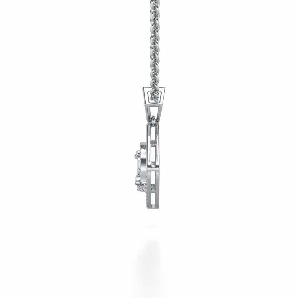 Libra Silver Pendant - White Gold - Image 4