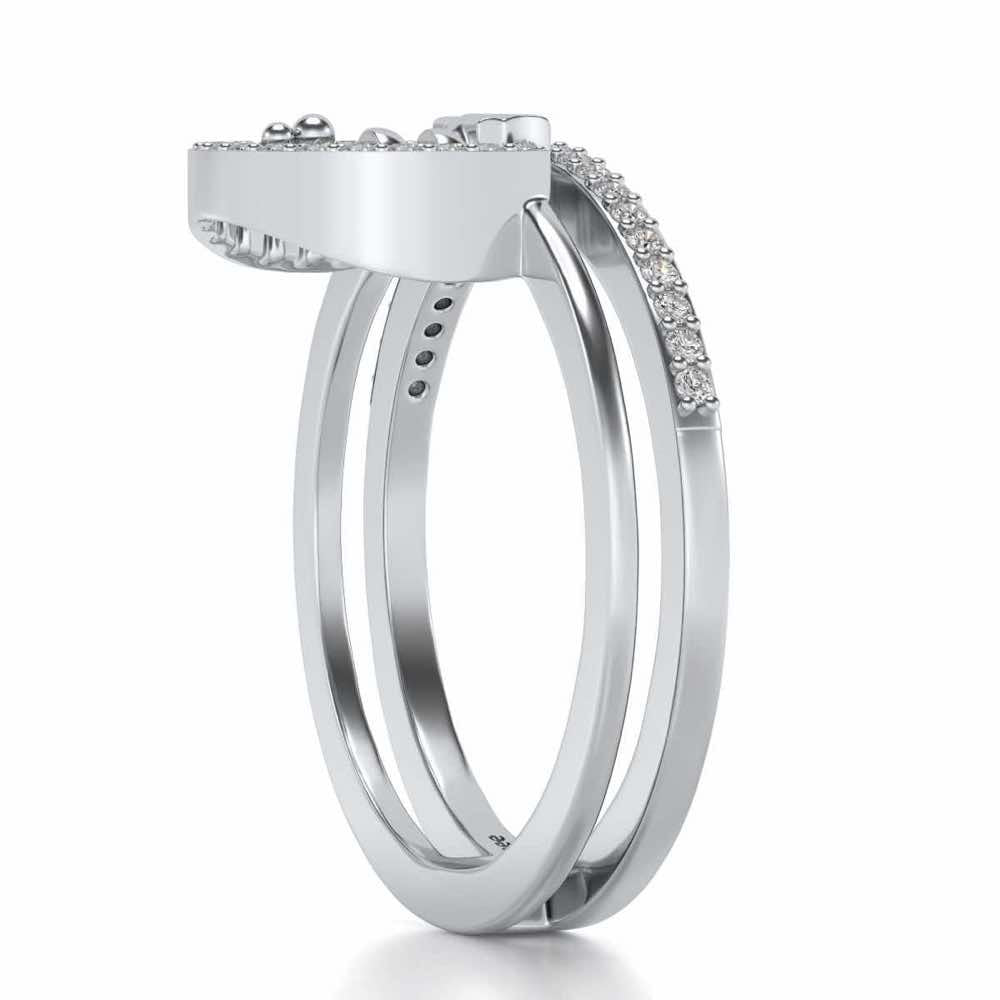 Libra Silver Ring - White Gold - Image 4